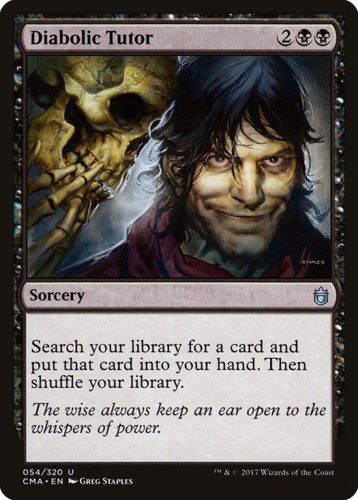 Diabolic Tutor 054/320U EX Kunto: EX