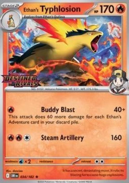 Ethan's Typhlosion 034/182 Stamped Holo Kunto: Near Mint
