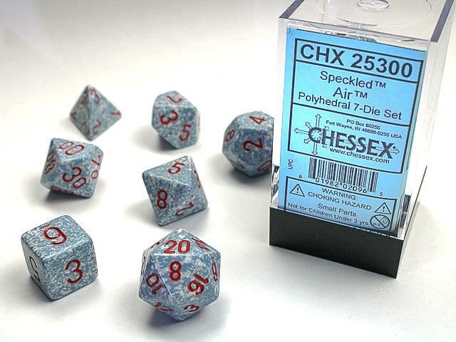 Chessex Spackled Polyhedral 7-Dice Air CHX 25323