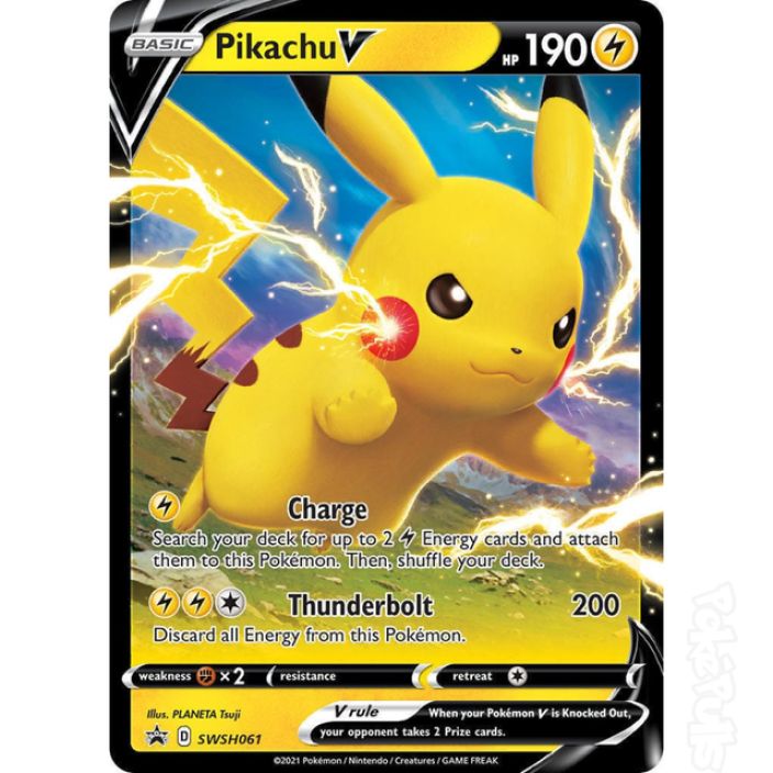 Pikachu V SWSH061 EX Kunto: EXcellent