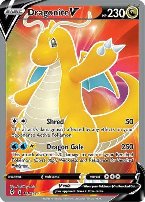 Dragonite V 191/203 Full Art Kunto: Excellent
