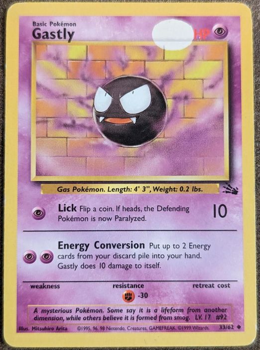 Gastly 33/62 Kunto: NM
