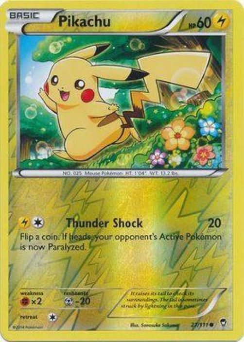 Pikachu 27/111 Reverse Holo NM Kunto: Near Mint