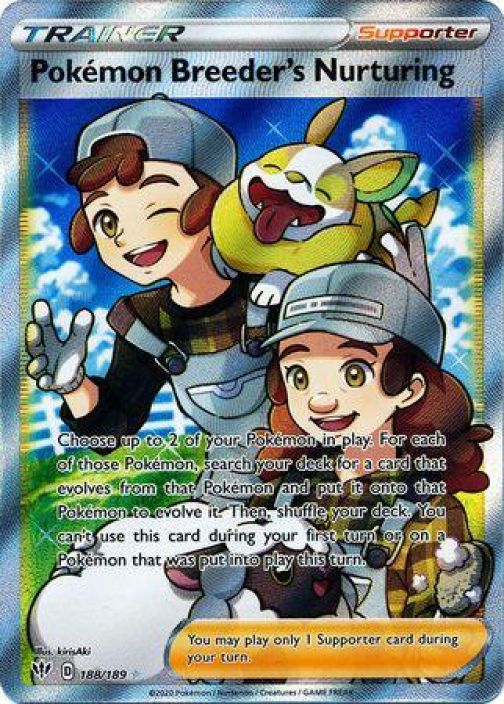 Pokemon Breeder's Nurturing 188/189 Kunto: NM