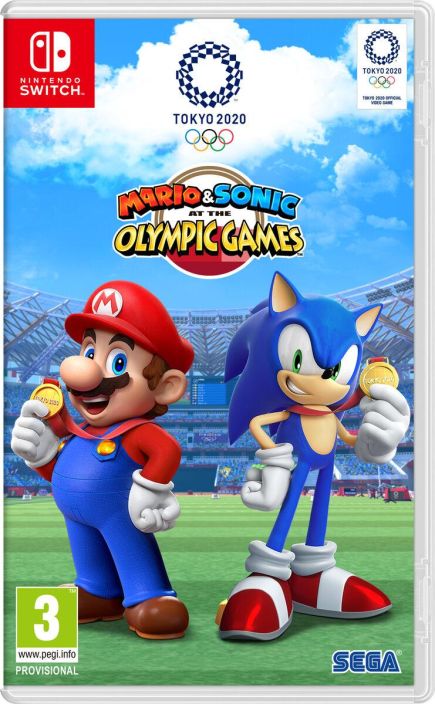 Mario &amp; Sonic at the Olympic Games Tokyo 2020 Switch - kaytetty Pelkka peli - tulee PS3 kansissa