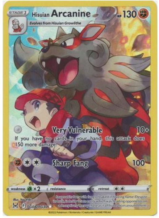Hisuian Arcanine TG08/TG30 Kunto: NM