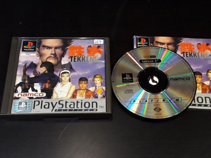 Tekken 2 Kaytetty PS1 Platinum &amp; Hieno manuaali