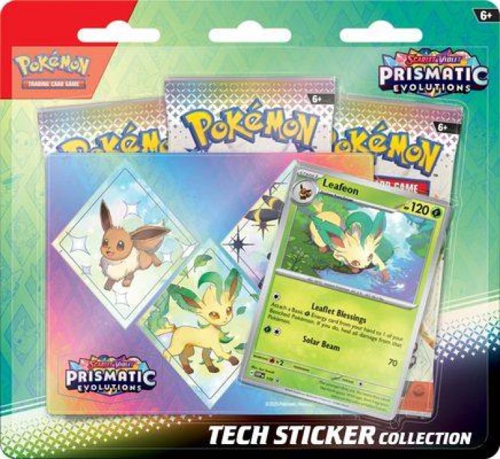 Pokemon Prismatic Evolutions Tech Sticker Collection Julkaisu 17.1 ​​​​​​​