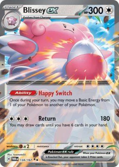 Blissey ex 134/167 LP Kunto: Light Played