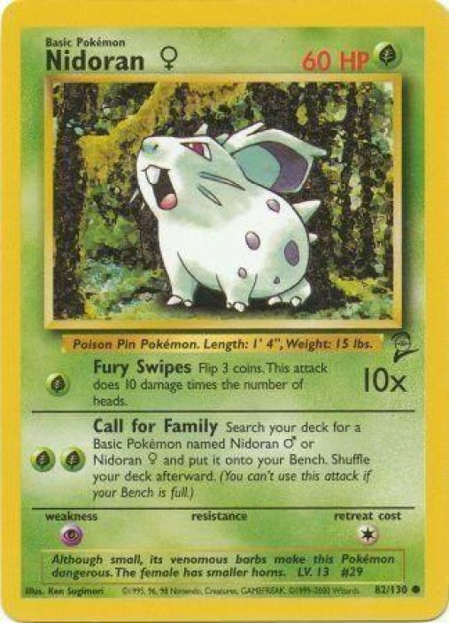 Nidoran 82/130 Kunto: NM