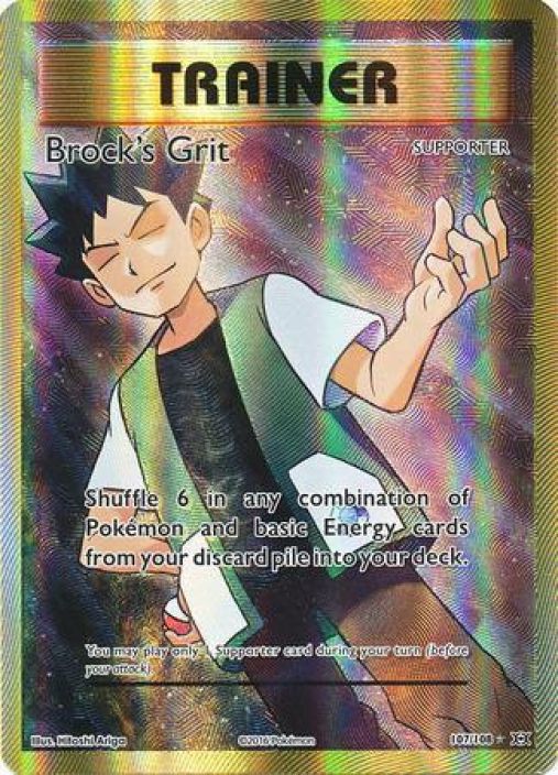 Brock's Grit 107/108 Full Art NM Kunto: NM