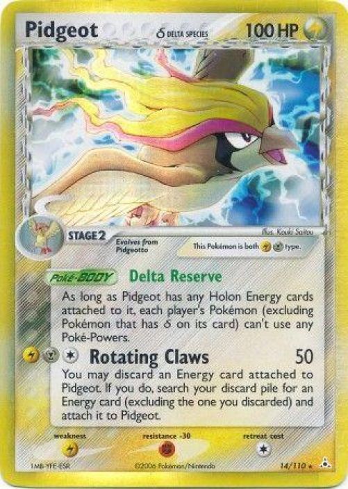 Pidgeot 14/110 Delta Species Holo Kunto: Damaged