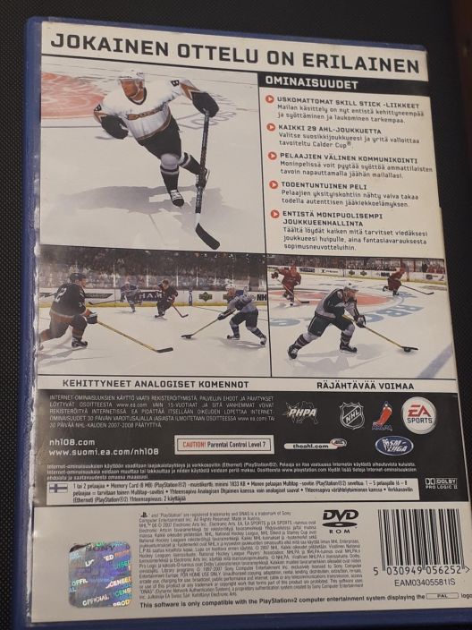 NHL 08 kaytetty PS2 Suomenkielinen