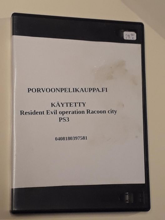 resident evil operation raccoon city Loose kaytetty PS3 Ei alkuperaisia pahveja
