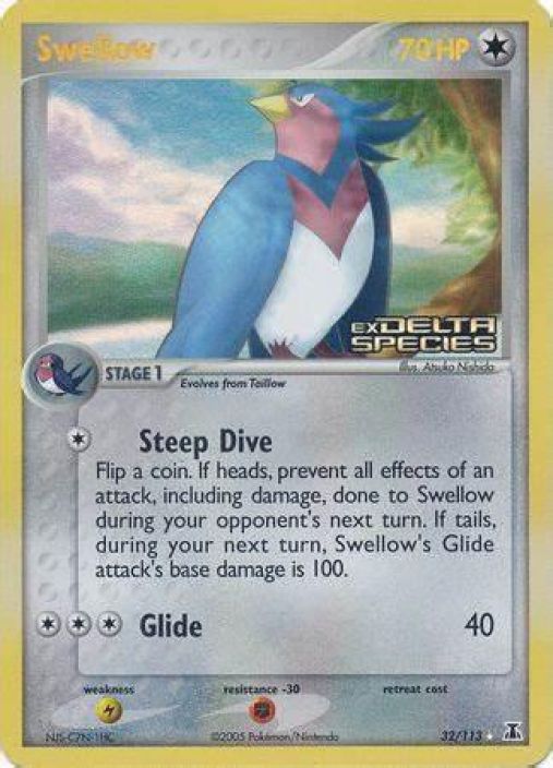 Swellow 32/113 Holo Stamped Kunto: Damaged