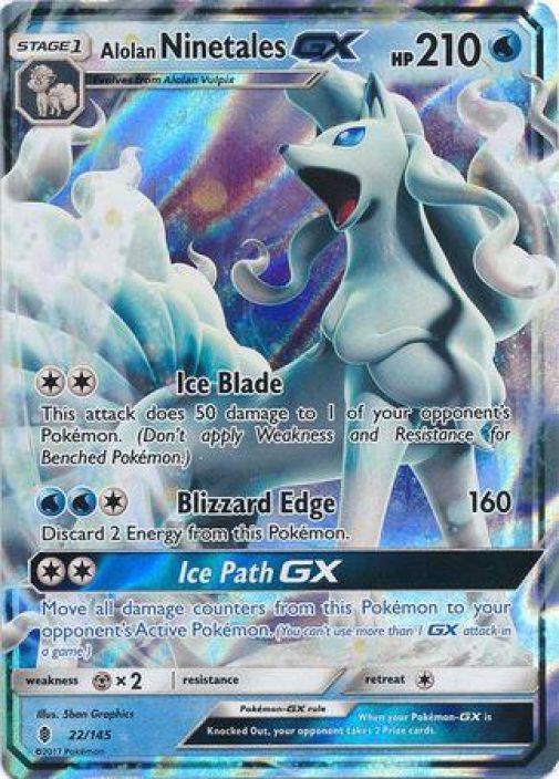 Alolan Ninetales GX 22/145 GD Kunto GD