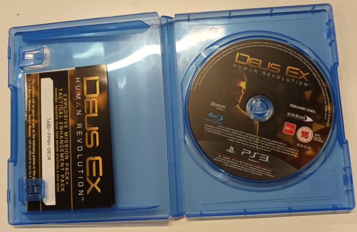 Deux Ex Human Revolution Loose Kaytetty PS3 Ei omia kansi pahveja