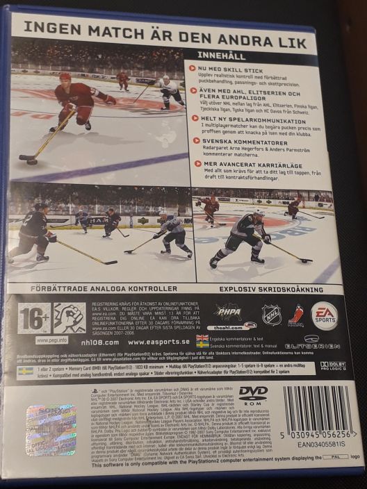 NHL 08 kaytetty PS2 Ruotsinkielinen