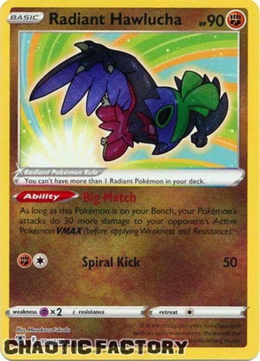 Radiant Hawlucha 081/189 Kunto: Near Mint