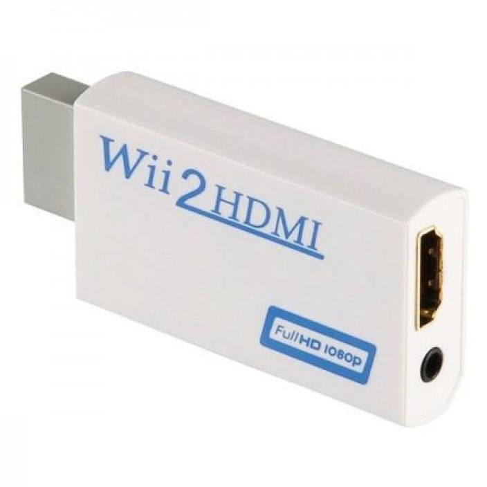 WII - HDMI Video Converter kaytetty Kaytetty Saat yhdistettya Wiin HDMI johtoon ja silla uudempaan