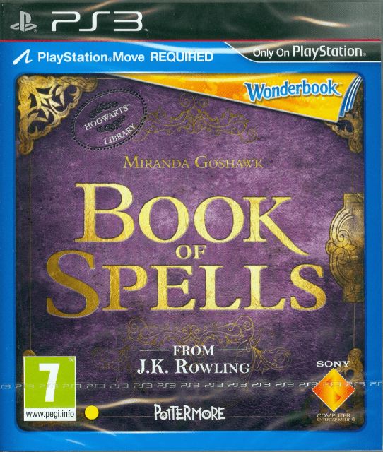 Wonderbook Book of Spells kaytetty PS3 Vaatii Move ohjaimen Vain peli
