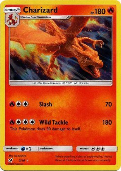 Charizard 5/18 Kunto: Light Played