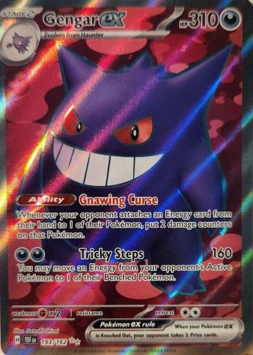 Gengar EX 193/162 Kunto: NM