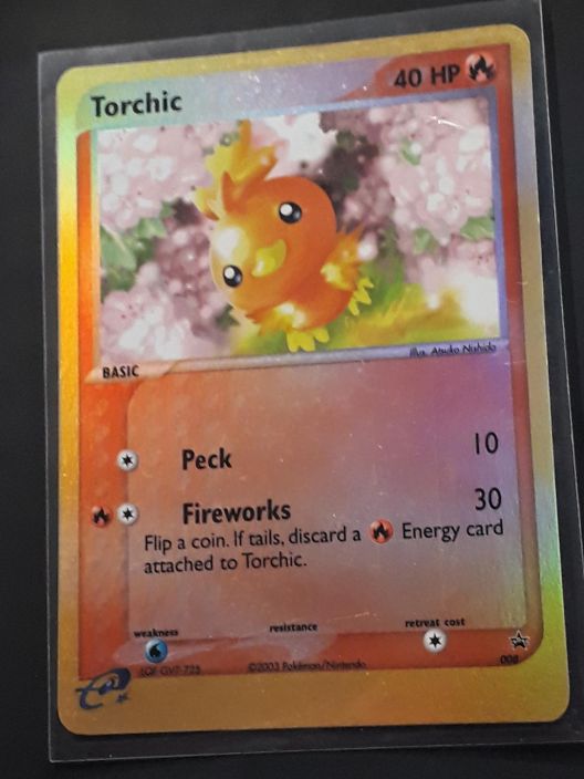 Torchic Nintendo Black Star Promo Reverse Holo 008 Kunto: Excellent