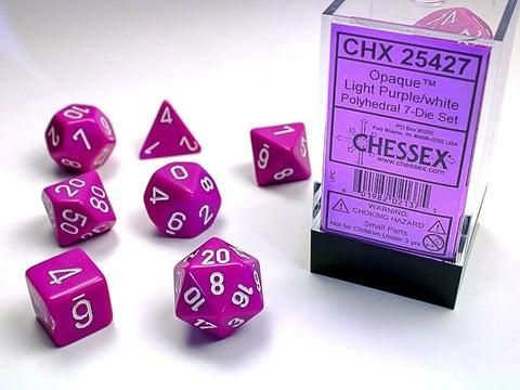 Roolipeli Nopat 7 kpl Light Purple w/ White