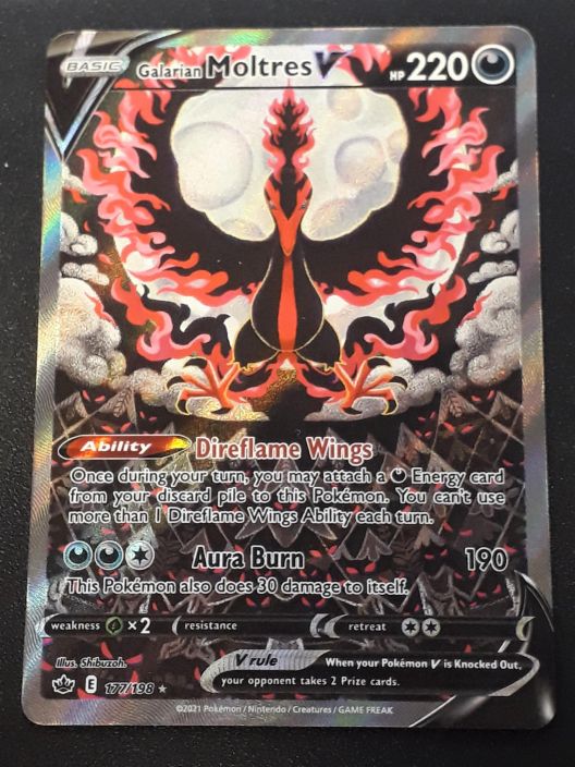 Galarian Moltres V Full Art 177/198 Kunto: NM/M