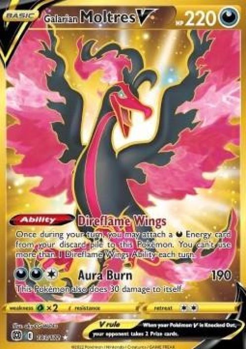 galarian Moltres v 183/172 kunto:near mint