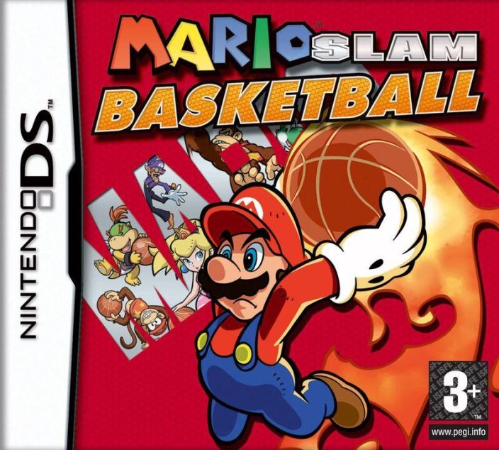 Mario Slam Basketball DS kaytetty suomi/ruotsi/englanti Manuaali mintissa