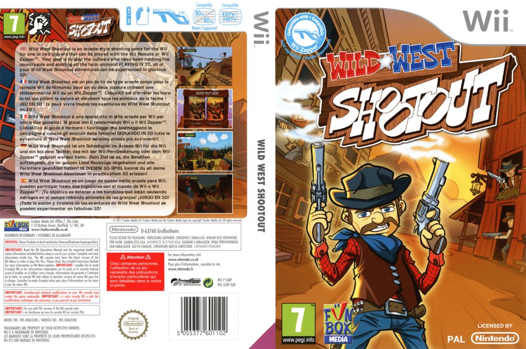 Wild West Shootout Kaytetty Wii