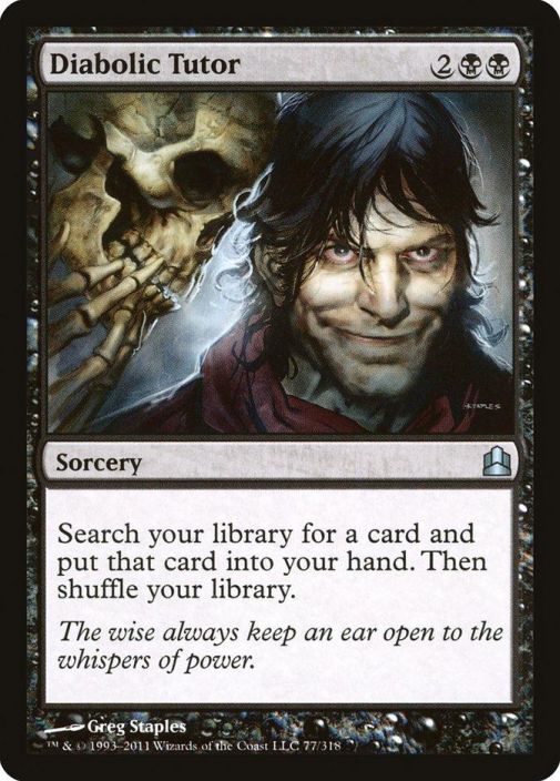 Diabolic Tutor 77/318 Kunto: EX