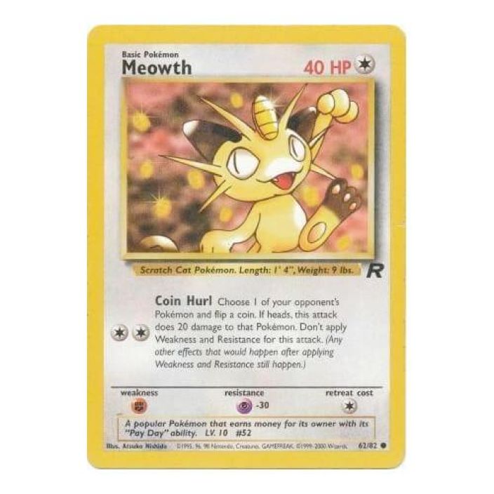 Meowth 62/82 Kunto: NM
