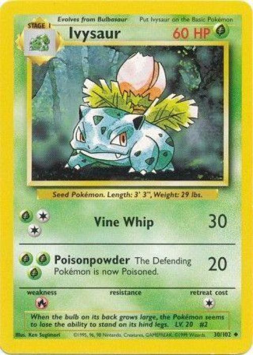 Ivysaur 30/102 Kunto: NM