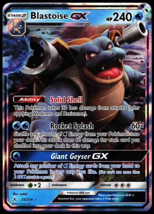 Blastoise GX 35/214 kunto: near mint
