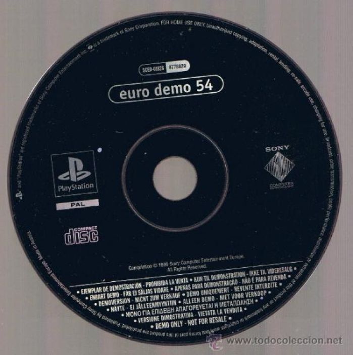 euro demo 54 kaytetty PS1