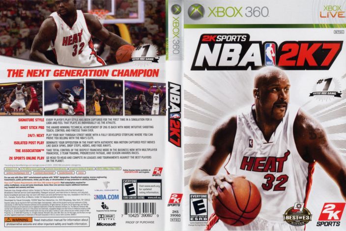 NBA 2K7 kaytetty XBOX 360
