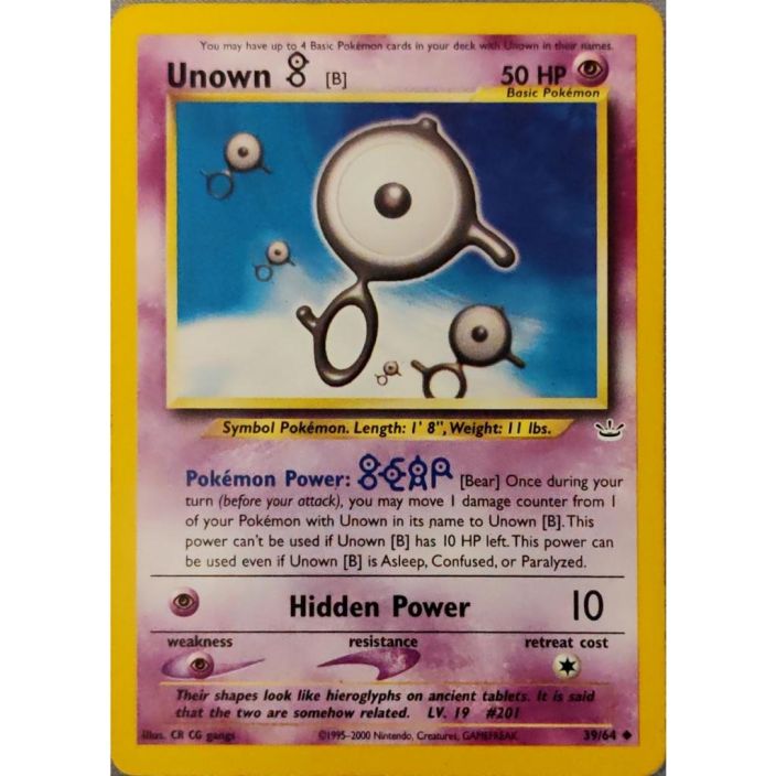 Unown 39/64 Kunto: Excellent