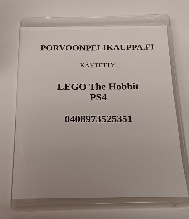 Lego The Hobbit Loose Kaytetty PS4 Ei omia kansipahveja