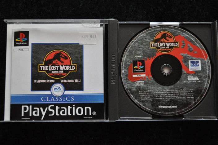 Jurassic Park lost world PS1 Classic versio. manuaali mintissa joss kielet Englanti, ranska ja saksa