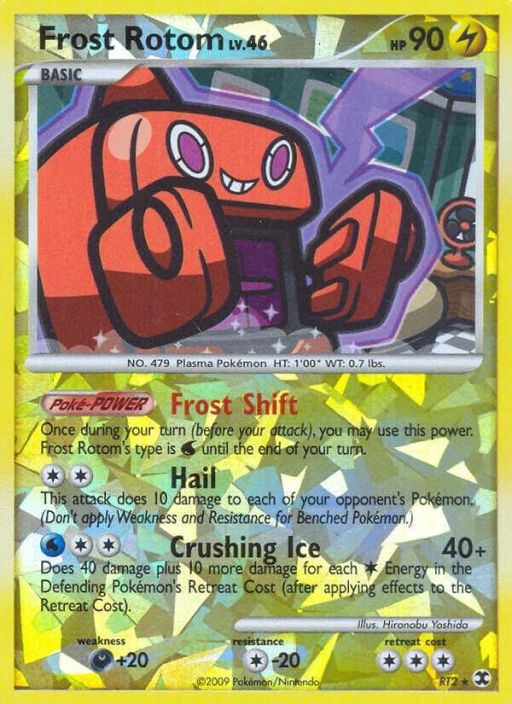 Frost Rotom LV.46 RT2 Reverse Holo Rising Rivals Kunto: Damaged (Takana iso taitos ja kulumaa)