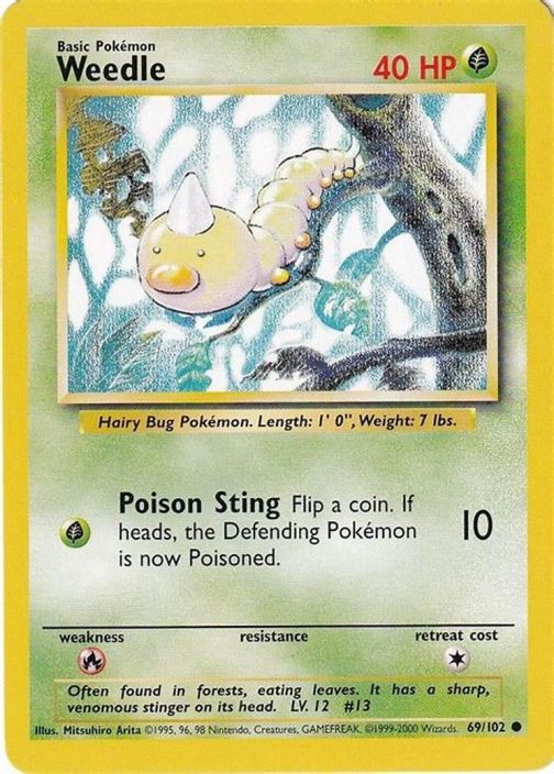 Weedle 69/102 Kunto: NM