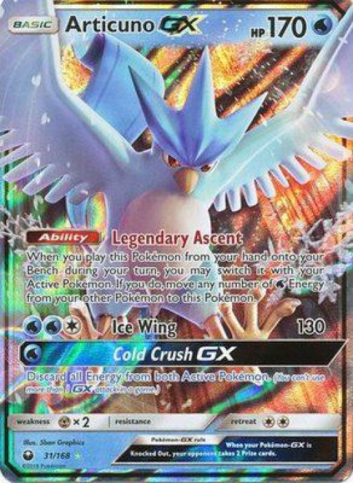 Articuno GX 31/168 Kunto: Near Mint