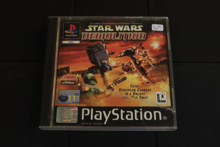 Star Wars Demolition Kaytetty PS1 Ei takapahveja, kanessa halkeamia