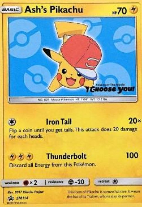 Ash's Pikachu SM114 Kunto: Excellent