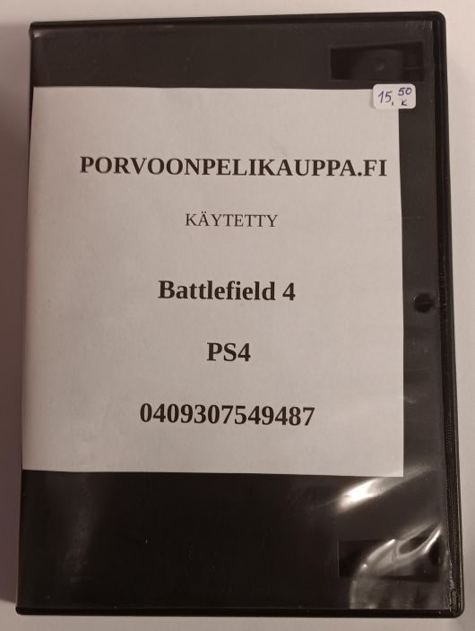 Battlefield 4 Loose Kaytetty PS4 Ei alkuperaisia kansipahveja