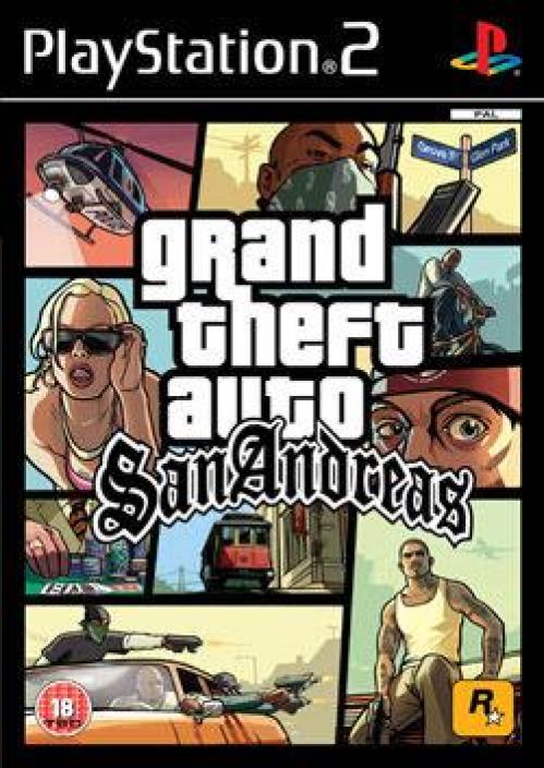 Grand Theft Auto San Andreas kaytetty Ps2