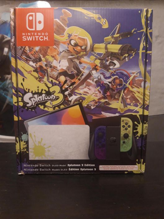 Nintendo Switch konsoli Oled Splatoon 3 kaytetty